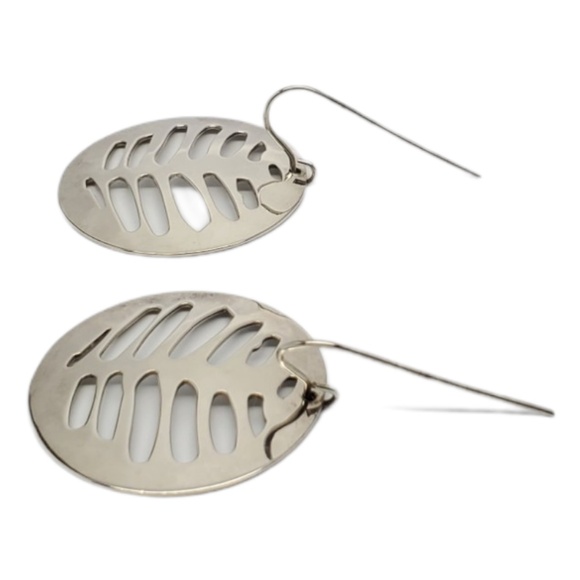 Robert Lee Morris Sterling Silver Modern Round Disc Earrings #17546 - Picture 3 of 9